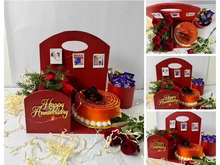 Elegant Surprise Hamper with Cake