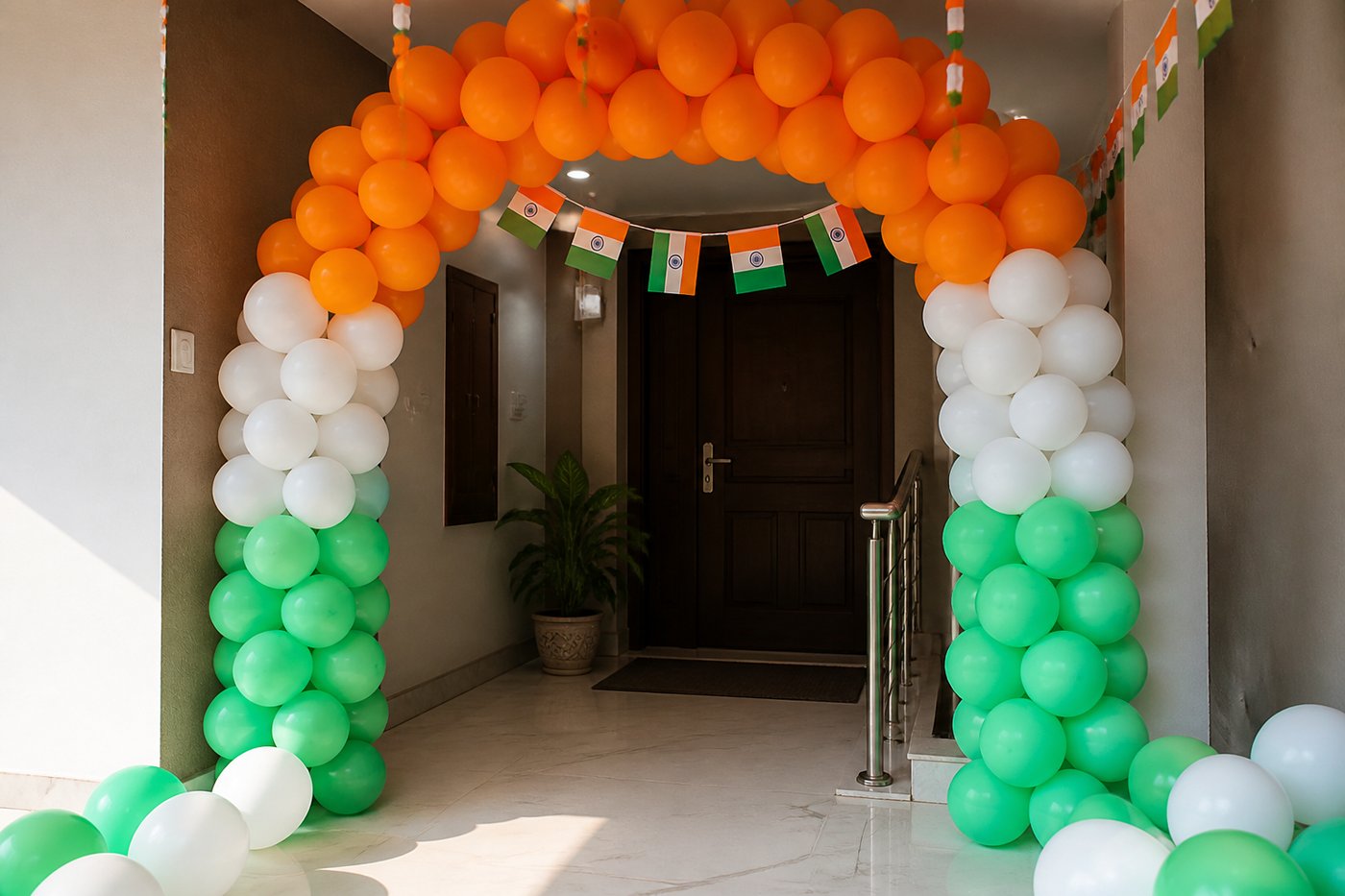 Tricolor Home Welcome Arch
