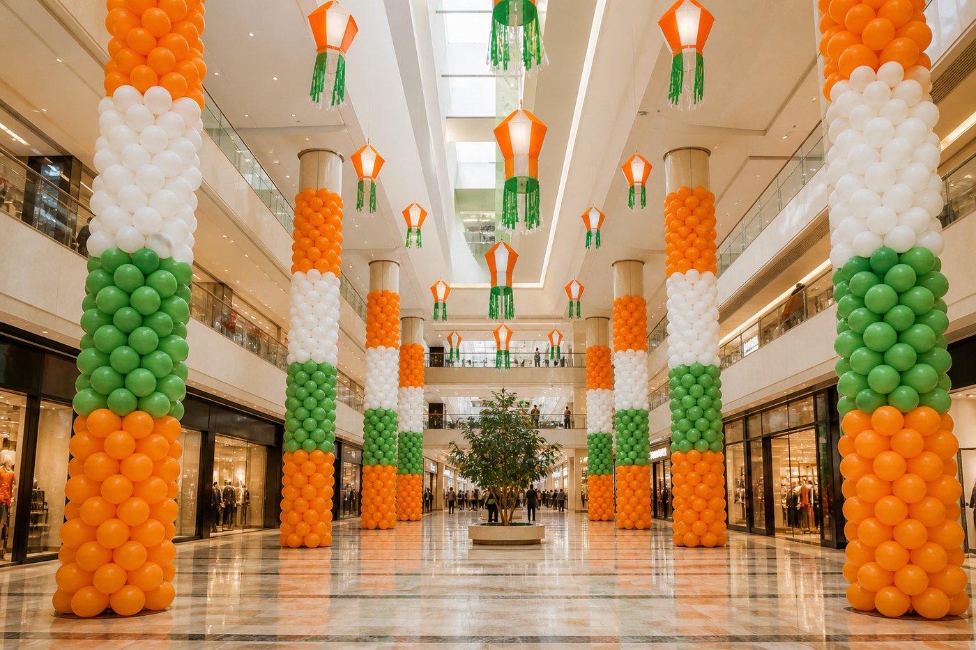 Retail Storefront Tricolor Arch
