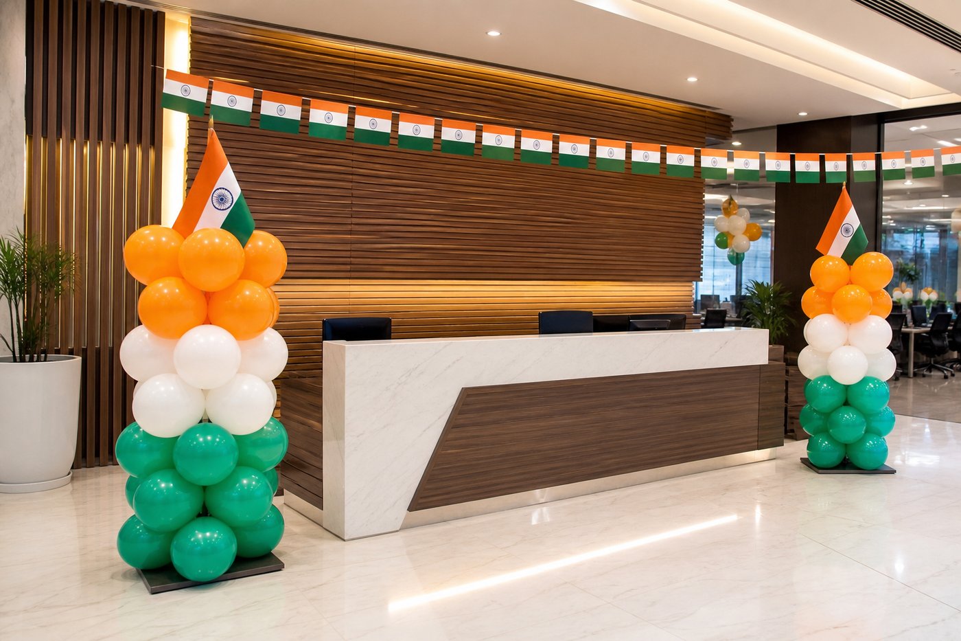 Independence Day Office Lobby Decor