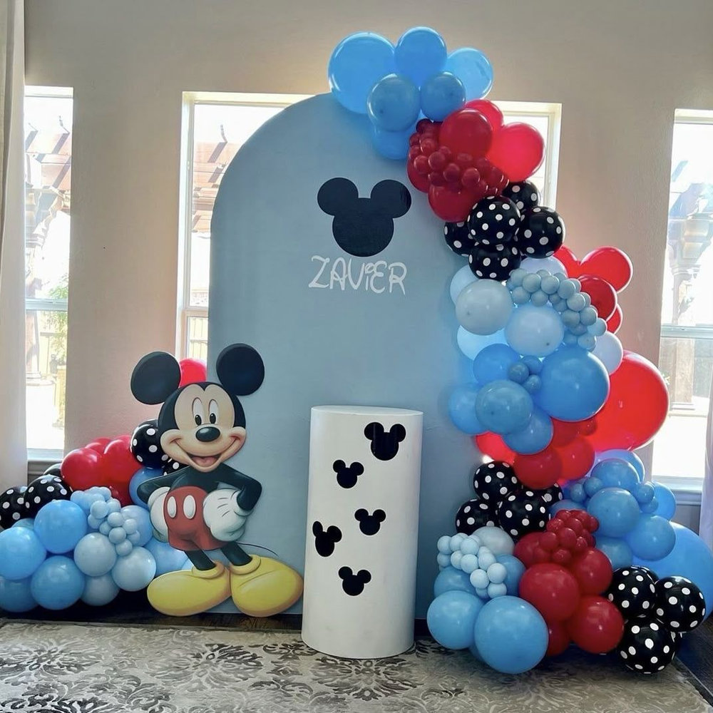 Navy Blue and Black Mickey Theme Decor