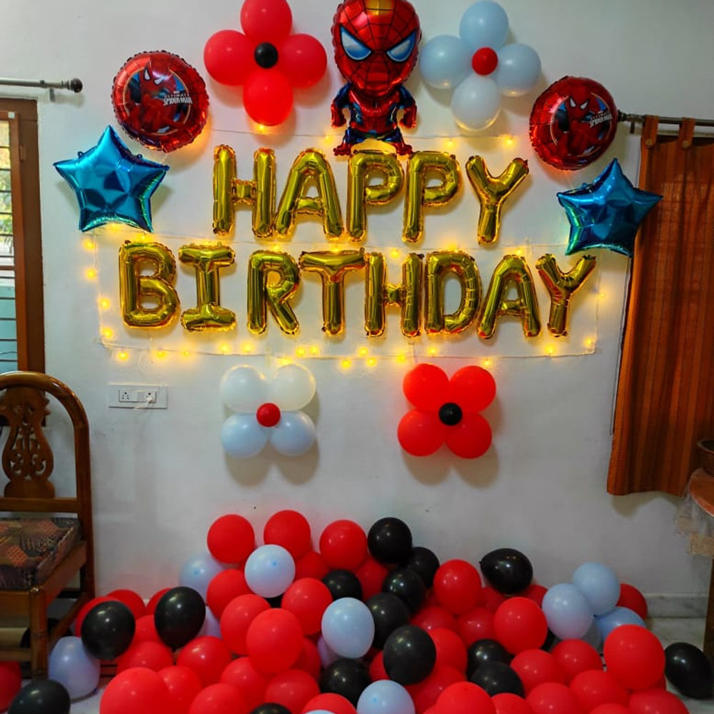 Spider Man Theme Balloon Wall Decor